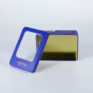 large tinplate cans 250gms metal tin with window