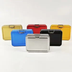 with Lock Food Grade Snack & Candy Storage Container Oblong Tin Box Tinplate Material Custom Logo